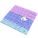 Pastel Colour, Blue, Lilac, Orange, Pastel, Pink, Romance Wooden Puzzle Square View2