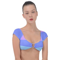 Pastel Colour, Blue, Lilac, Orange, Pastel, Pink, Romance Cap Sleeve Ring Bikini Top by kyorashop23