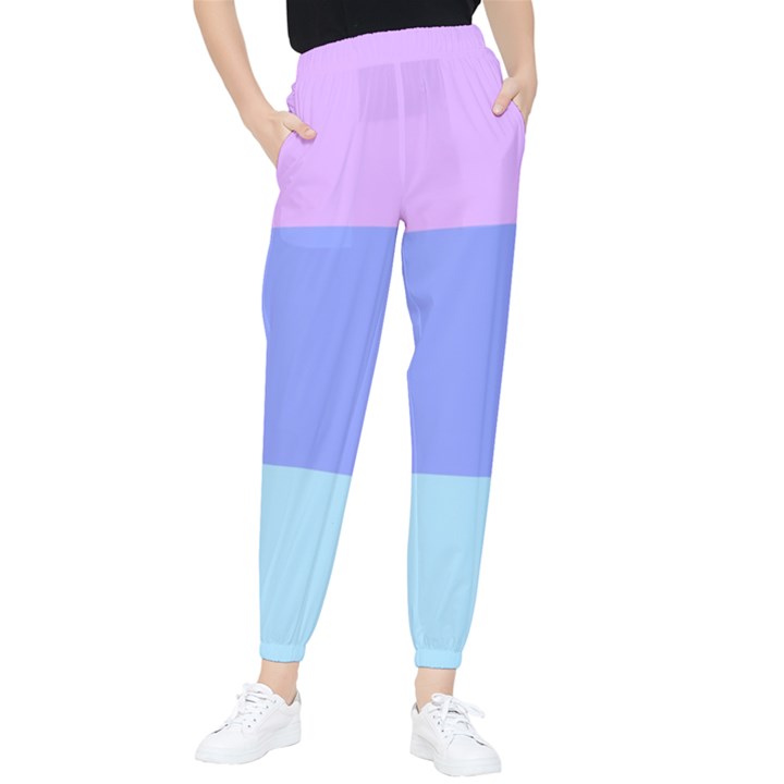 Pastel Colour, Blue, Lilac, Orange, Pastel, Pink, Romance Women s Tapered Pants