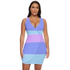 Pastel Colour, Blue, Lilac, Orange, Pastel, Pink, Romance Draped Bodycon Dress by kyorashop23