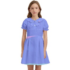 Pastel Colour, Blue, Lilac, Orange, Pastel, Pink, Romance Kids  Bow Tie Puff Sleeve Dress by kyorashop23