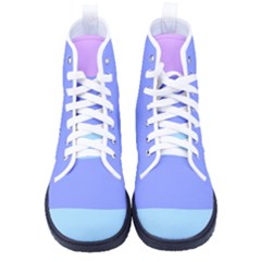 Pastel Colour, Blue, Lilac, Orange, Pastel, Pink, Romance Women s High-top Canvas Sneakers by kyorashop23