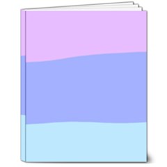 Pastel Colour, Blue, Lilac, Orange, Pastel, Pink, Romance 8  X 10  Hardcover Notebook by kyorashop23