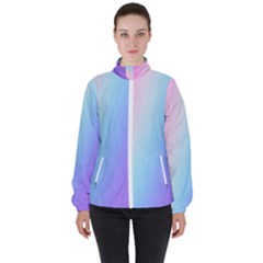 Pastel Rainbow, Color Women s High Neck Windbreaker by kyorashop23