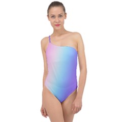 Pastel Rainbow, Color Classic One Shoulder Swimsuit by kyorashop23