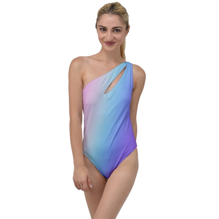 Pastel Rainbow, Color To One Side Swimsuit