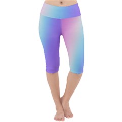 Pastel Rainbow, Color Lightweight Velour Cropped Yoga Leggings by kyorashop23