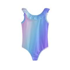 Pastel Rainbow, Color Kids  Frill Swimsuit