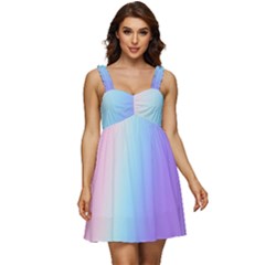 Pastel Rainbow, Color Ruffle Strap Babydoll Chiffon Dress by kyorashop23