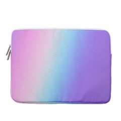 Pastel Rainbow, Color 14  Vertical Laptop Sleeve Case With Pocket