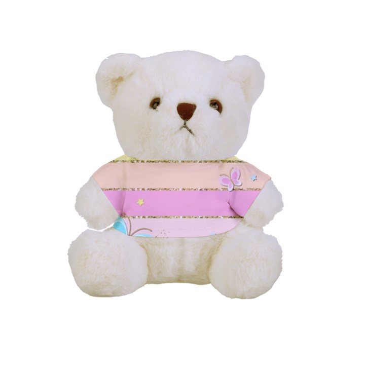 Pastel, Butterfly, Spring, Stripes, Full Print Cuddly Teddy Bear