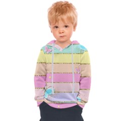 Pastel, Butterfly, Spring, Stripes, Kids  Overhead Hoodie