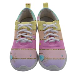 Pastel, Butterfly, Spring, Stripes, Women Athletic Shoes by kyorashop23