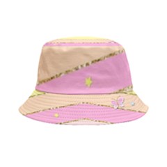 Pastel, Butterfly, Spring, Stripes, Inside Out Bucket Hat by kyorashop23