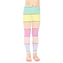 Pastel, Butterfly, Spring, Stripes, Kids  Classic Winter Leggings