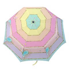 Pastel, Butterfly, Spring, Stripes, Folding Umbrellas by kyorashop23