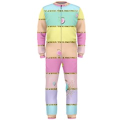 Pastel, Butterfly, Spring, Stripes, Onepiece Jumpsuit (men)