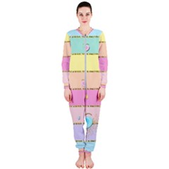 Pastel, Butterfly, Spring, Stripes, Onepiece Jumpsuit (ladies)