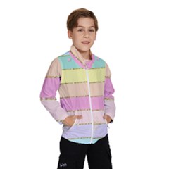 Pastel, Butterfly, Spring, Stripes, Kids  Windbreaker