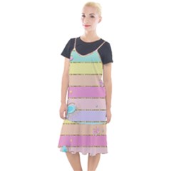 Pastel, Butterfly, Spring, Stripes, Camis Fishtail Dress by kyorashop23