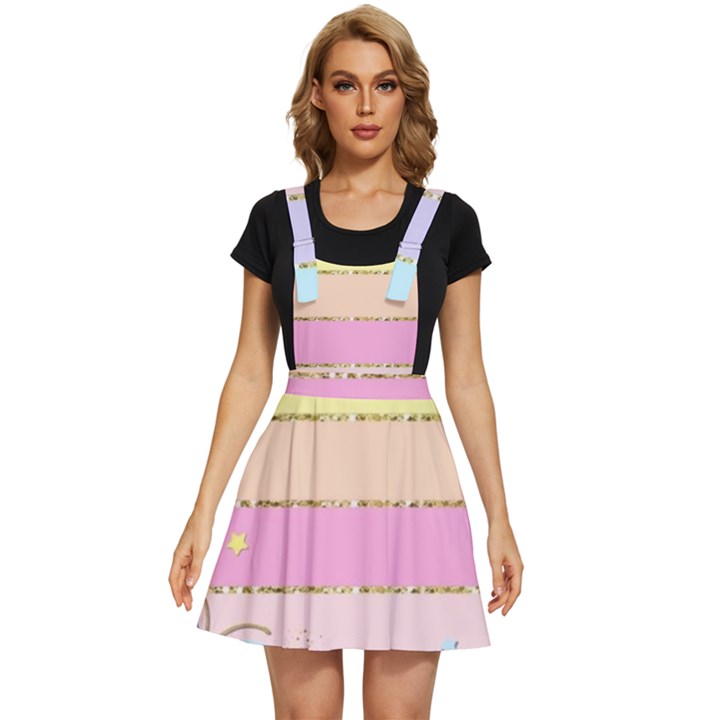 Pastel, Butterfly, Spring, Stripes, Apron Dress