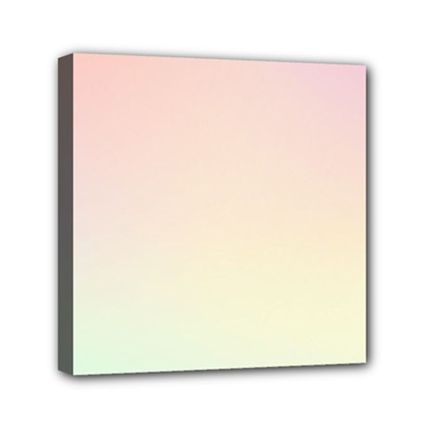 Rainbow Pastel, Purple, Gradient, Light, Led, Pink, Simple Mini Canvas 6  X 6  (stretched) by kyorashop23