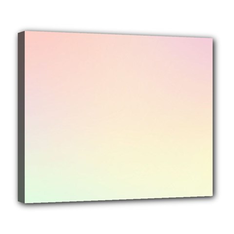 Rainbow Pastel, Purple, Gradient, Light, Led, Pink, Simple Deluxe Canvas 24  X 20  (stretched) by kyorashop23