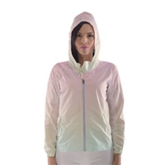 Rainbow Pastel, Purple, Gradient, Light, Led, Pink, Simple Women s Hooded Windbreaker