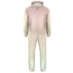 Rainbow Pastel, Purple, Gradient, Light, Led, Pink, Simple Hooded Jumpsuit (men)