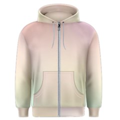 Rainbow Pastel, Purple, Gradient, Light, Led, Pink, Simple Men s Zipper Hoodie