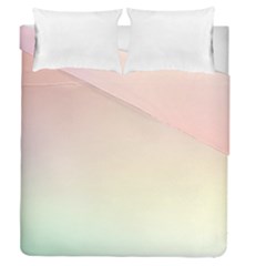 Rainbow Pastel, Purple, Gradient, Light, Led, Pink, Simple Duvet Cover Double Side (queen Size) by kyorashop23