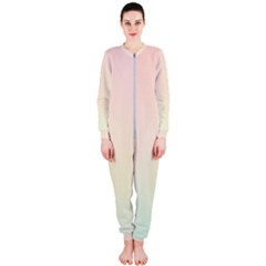 Rainbow Pastel, Purple, Gradient, Light, Led, Pink, Simple Onepiece Jumpsuit (ladies)