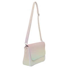 Rainbow Pastel, Purple, Gradient, Light, Led, Pink, Simple Shoulder Bag With Back Zipper