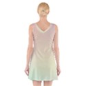 Rainbow Pastel, Purple, Gradient, Light, Led, Pink, Simple V-Neck Sleeveless Dress View2