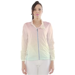 Rainbow Pastel, Purple, Gradient, Light, Led, Pink, Simple Women s Windbreaker