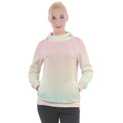 Rainbow Pastel, Purple, Gradient, Light, Led, Pink, Simple Women s Hooded Pullover