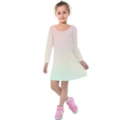 Rainbow Pastel, Purple, Gradient, Light, Led, Pink, Simple Kids  Long Sleeve Velvet Dress by kyorashop23