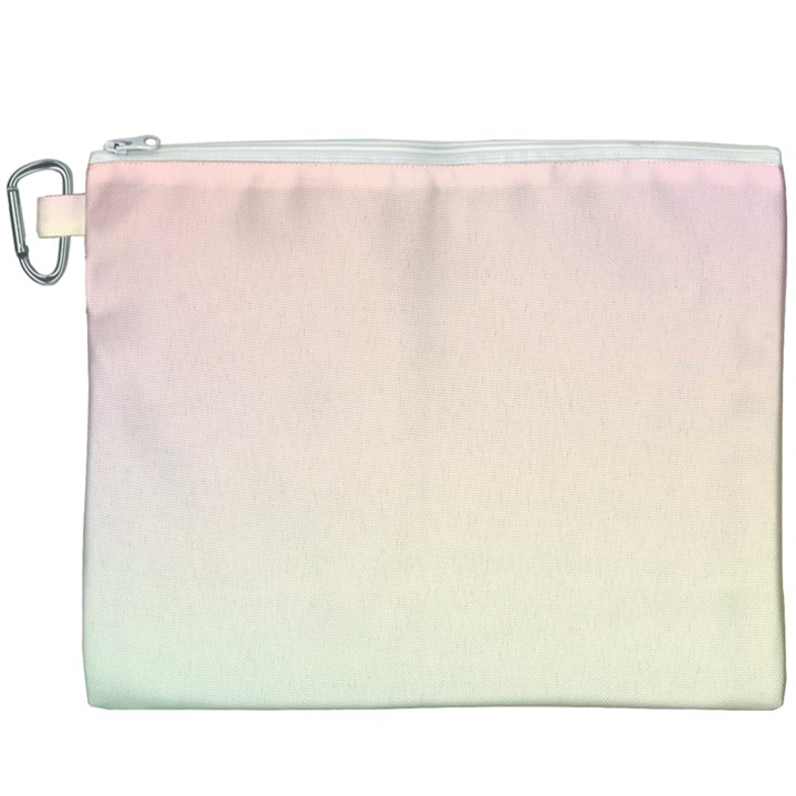 Rainbow Pastel, Purple, Gradient, Light, Led, Pink, Simple Canvas Cosmetic Bag (XXXL)