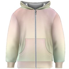 Rainbow Pastel, Purple, Gradient, Light, Led, Pink, Simple Kids  Zipper Hoodie Without Drawstring