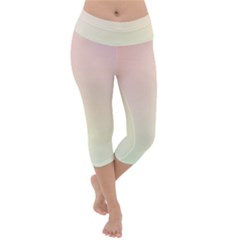 Rainbow Pastel, Purple, Gradient, Light, Led, Pink, Simple Lightweight Velour Capri Yoga Leggings by kyorashop23