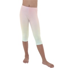 Rainbow Pastel, Purple, Gradient, Light, Led, Pink, Simple Kids  Lightweight Velour Capri Leggings  by kyorashop23