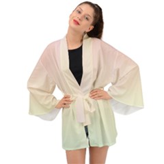 Rainbow Pastel, Purple, Gradient, Light, Led, Pink, Simple Long Sleeve Kimono by kyorashop23