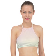 Rainbow Pastel, Purple, Gradient, Light, Led, Pink, Simple Halter Bikini Top by kyorashop23