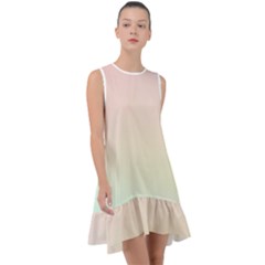 Rainbow Pastel, Purple, Gradient, Light, Led, Pink, Simple Frill Swing Dress