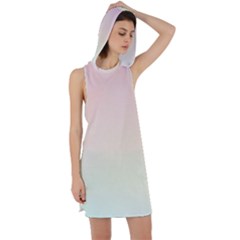 Rainbow Pastel, Purple, Gradient, Light, Led, Pink, Simple Racer Back Hoodie Dress by kyorashop23