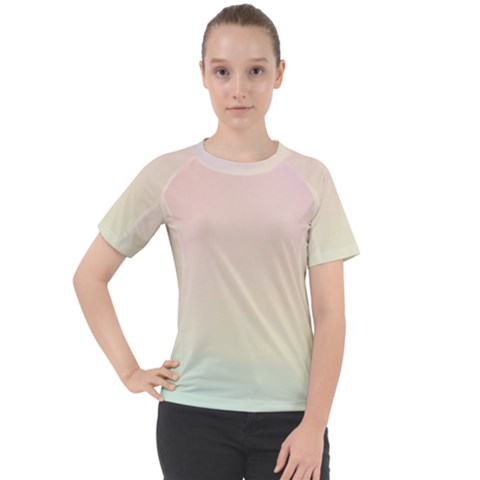 Rainbow Pastel, Purple, Gradient, Light, Led, Pink, Simple Women s Sport Raglan T-shirt by kyorashop23