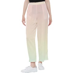 Rainbow Pastel, Purple, Gradient, Light, Led, Pink, Simple Women s Pants  by kyorashop23