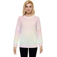 Rainbow Pastel, Purple, Gradient, Light, Led, Pink, Simple Hidden Pocket Sweatshirt