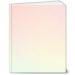 Rainbow Pastel, Purple, Gradient, Light, Led, Pink, Simple 8  X 10  Hardcover Notebook by kyorashop23