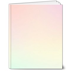 Rainbow Pastel, Purple, Gradient, Light, Led, Pink, Simple 8  X 10  Softcover Notebook by kyorashop23